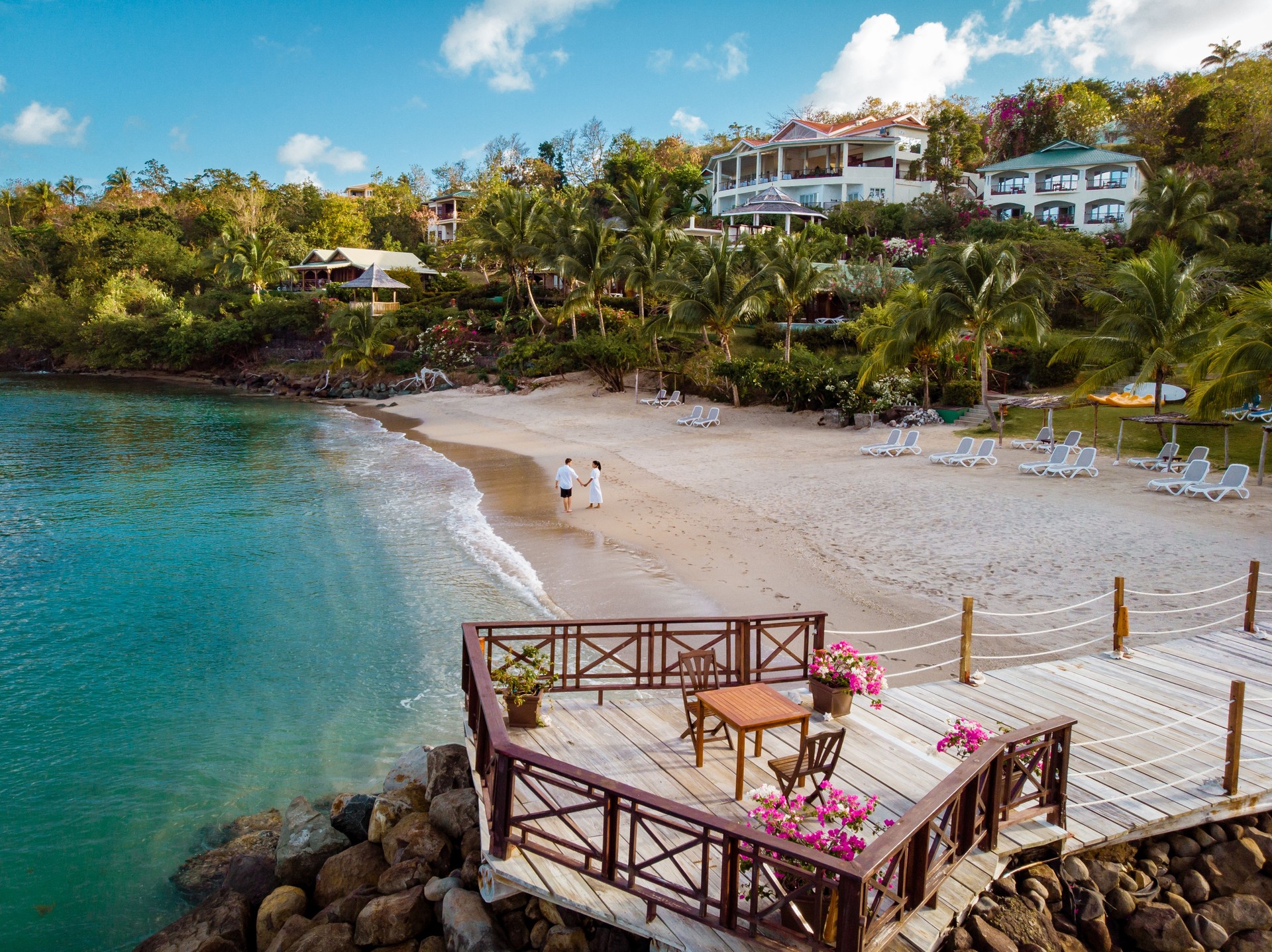 Saint Lucia caribbean, couple on vacation at the tropical Island of St Lucia , men and woman on advenure trip